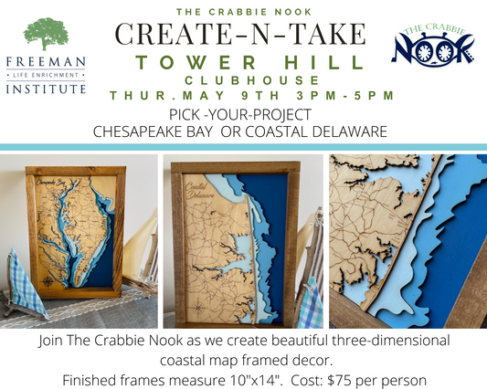 *Private Community Event* Create-N-Take at Tower Hill - May 9th - Pick-Your-Project